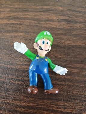 Green & Blue Plumber Figure Kids Toy - Iconic Character Styled